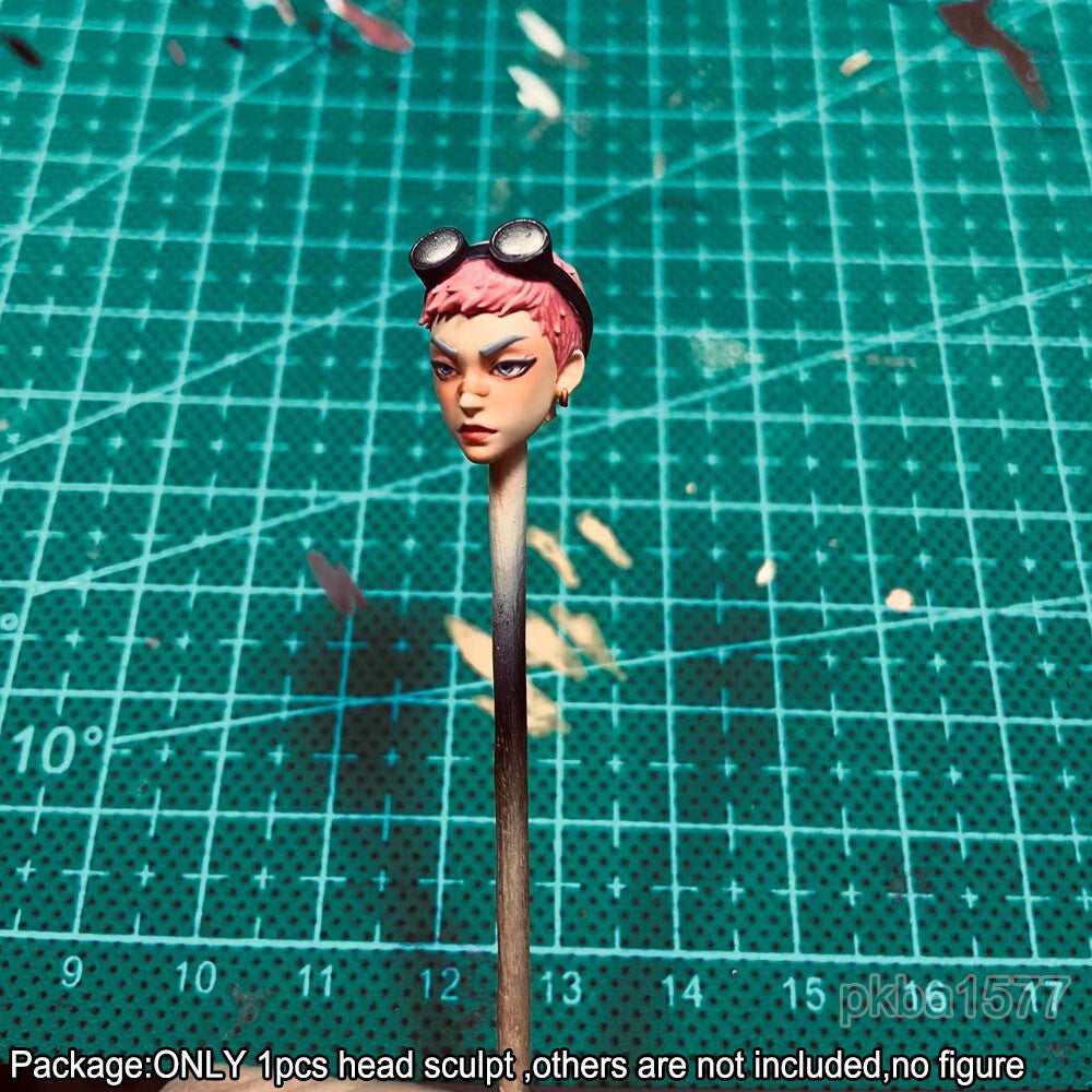 【PRE-ORDER】Premium 1/18 Pink Hair Girl Head Sculpt Female Beauty Head For 3.75" Figure