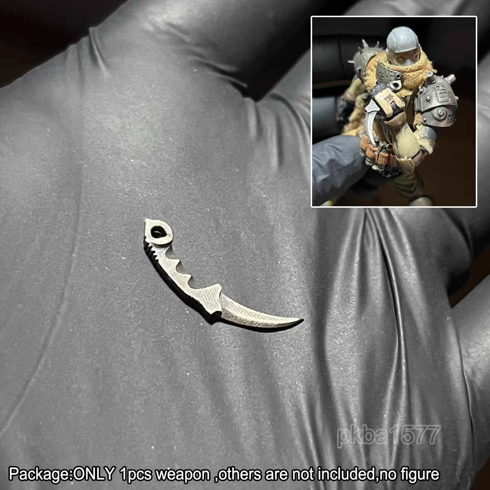 New Cool 1/18 Handmade Metal Knife Weapon Model Decor For 3.75'' Action Figures