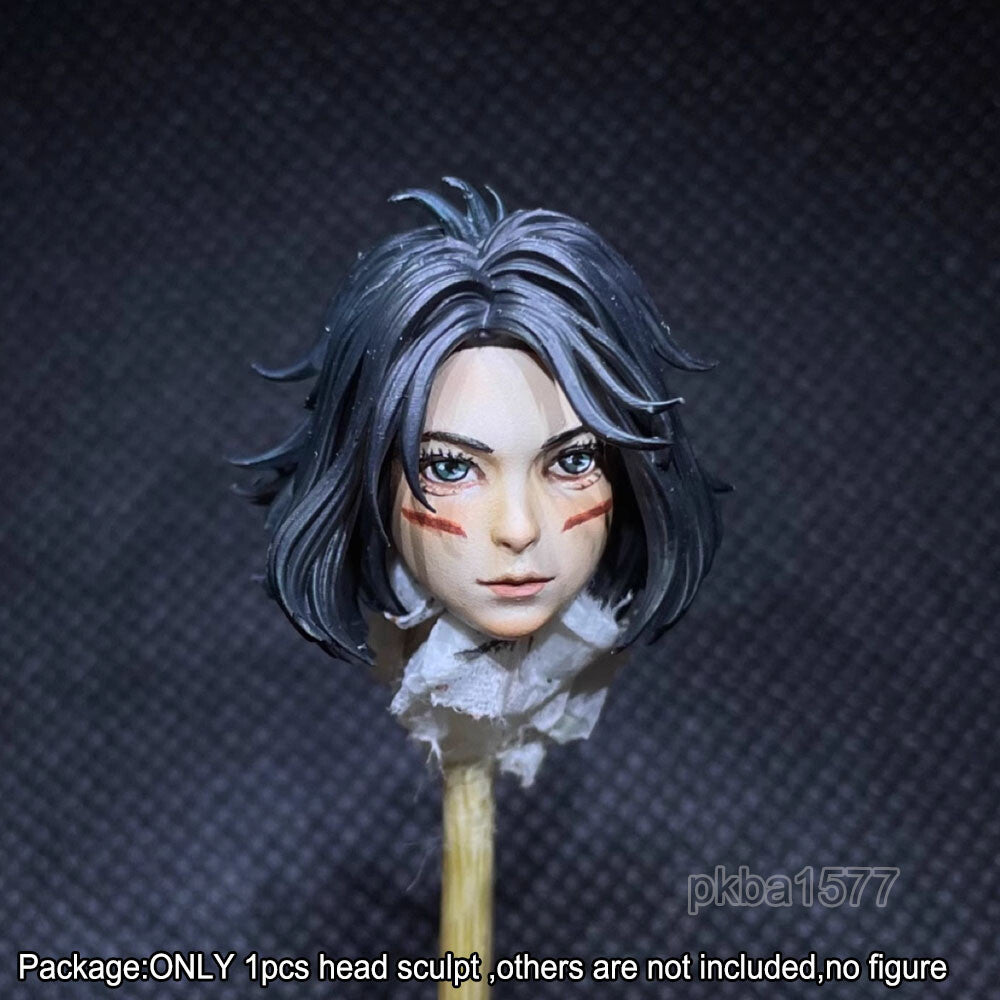 【PRE-ORDER】New Premium 1/18 Alita Female Head Sculpt Soldier Head For 3.75'' Action Figure