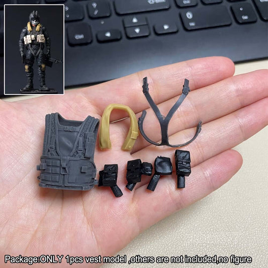 For Upgrade 3.75" Action Figure Unpainted 1/18 Body Armor Vest Model