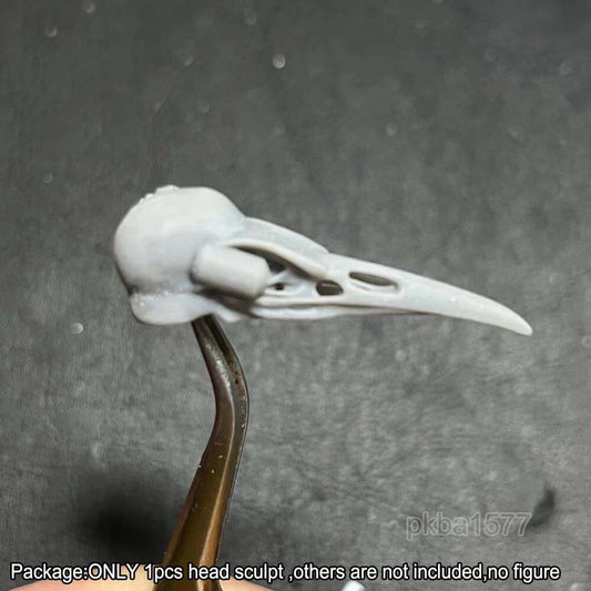 Unpainted 1/18 Bird Head Sculpt Soldier Head Helmet For DIY 3.75'' Action Figure