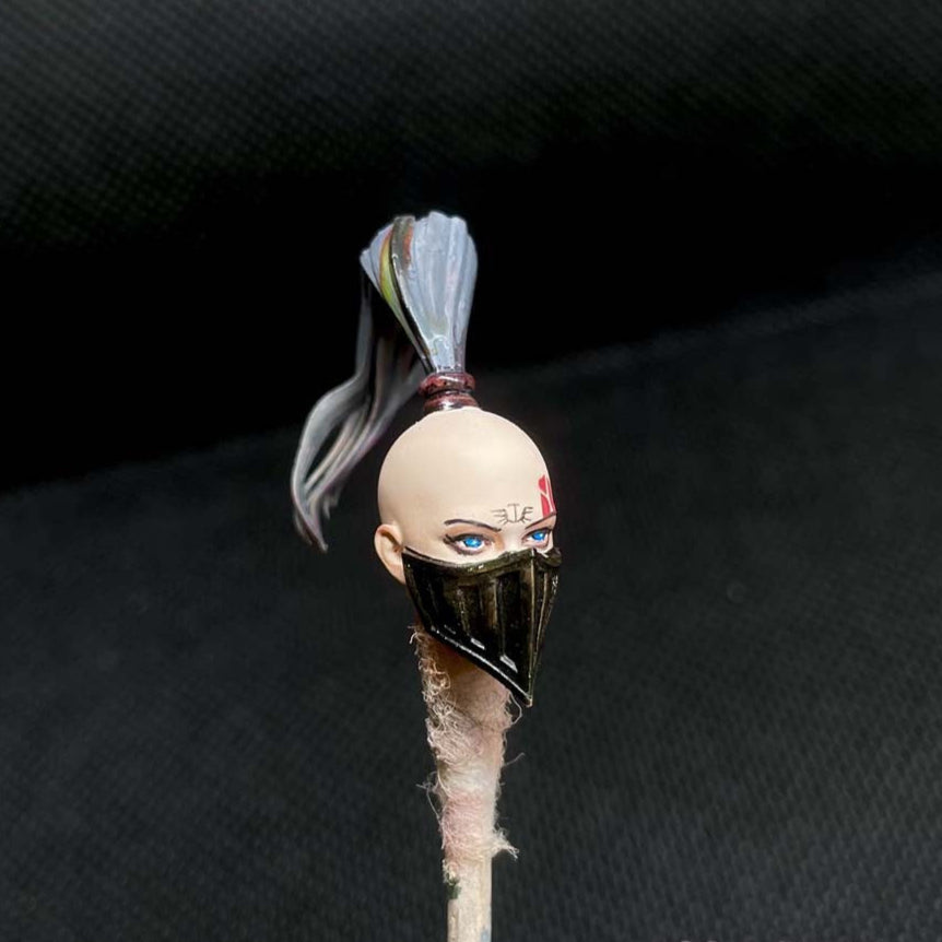 Premium 1/18 Scale Horsetail Female Head for Joytoy Silence Figure