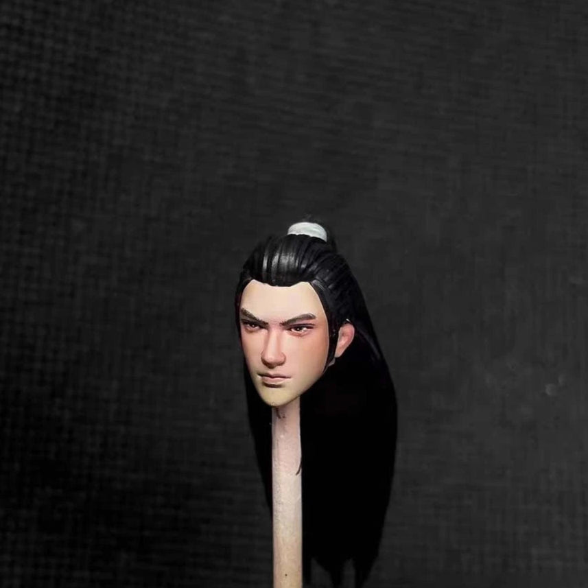 Premium 1/18 Scale Long Hair Male Head Sculpt for 3.75-inch Action Figures