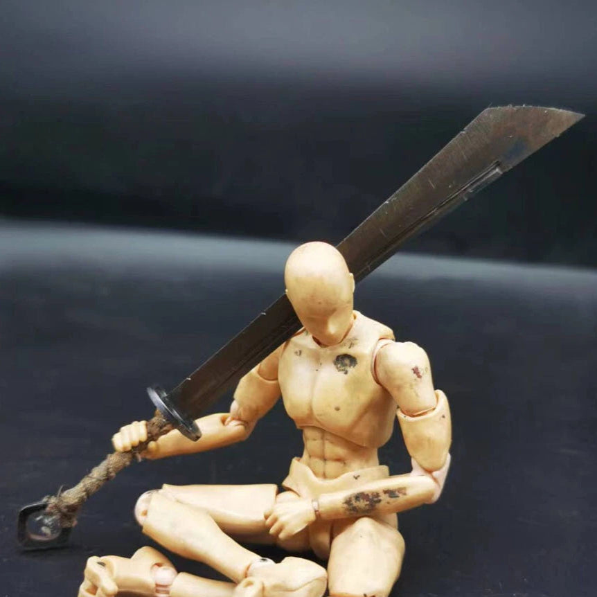Handmade 1/12 Scale Metal Retro Big Sword for Action Figures
