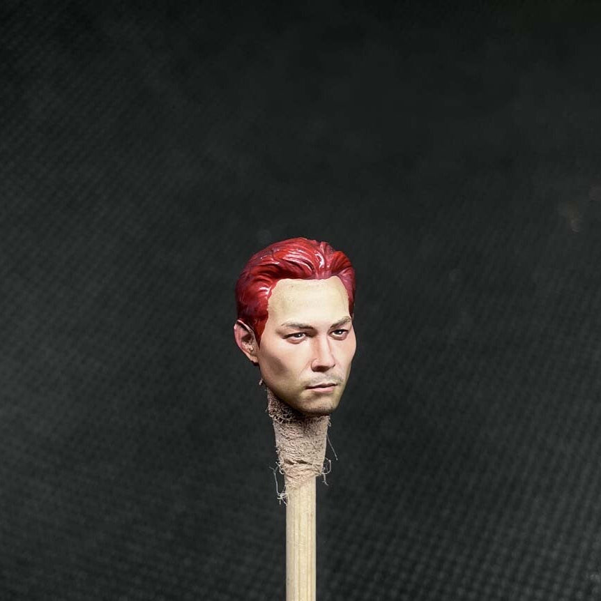 Premium 1/18 Red Hair Man Head Sculpt for Figures