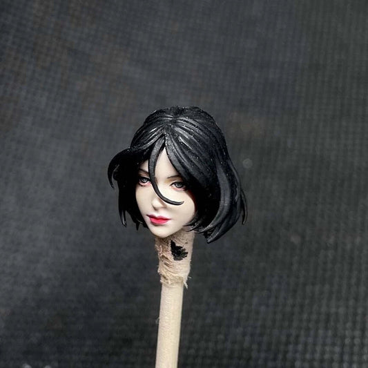 Premium 1/18 Scale Short Hair Female Action Figure Head Sculpt