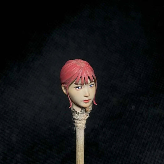 Premium Pink Hair Female 1/18 Scale Action Figure Head