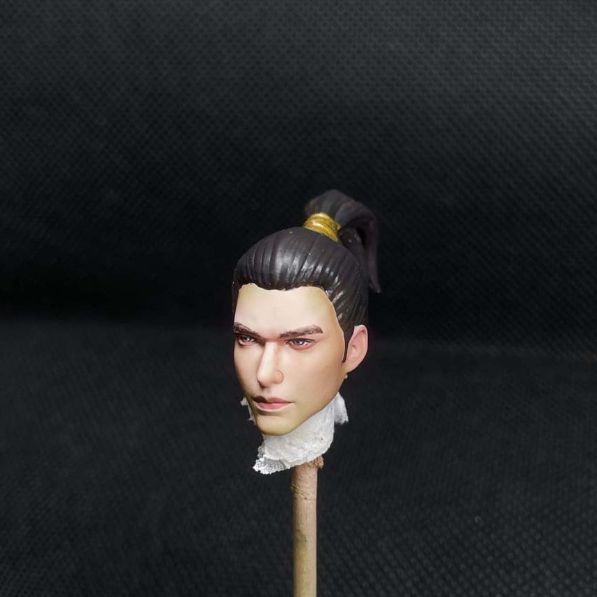 Premium Painted 1/18 Ancient Man Head Sculpt Jianghu Figure