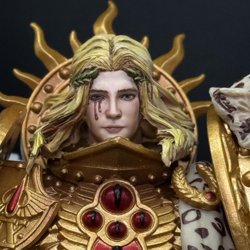 Premium Blood Angels Sanguinius Head Sculpt for Joytoy Figure