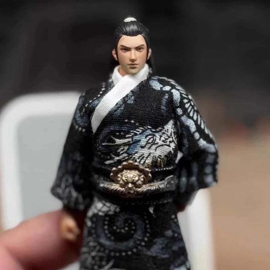 Premium 1/18 Scale Long Hair Male Head Sculpt for 3.75-inch Action Figures