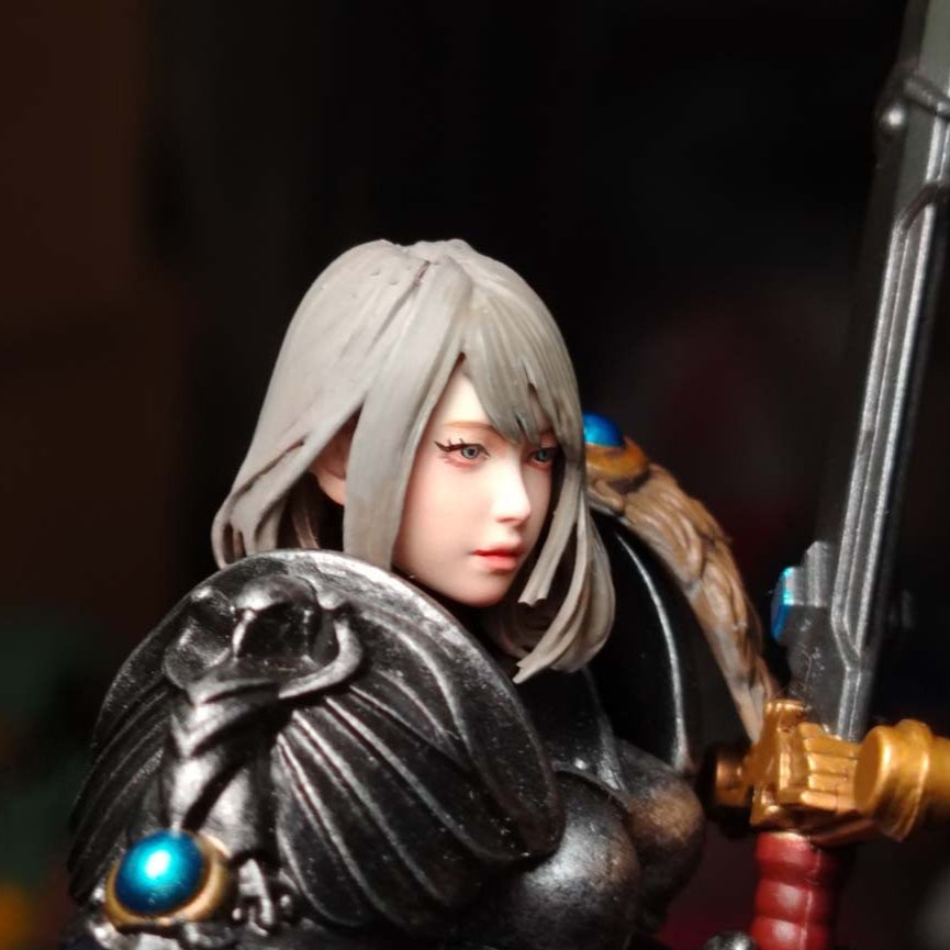 Exquisite 1/18 Scale Painted Female Head Sculpt for 3.75" Joytoy Sister Silence Figure