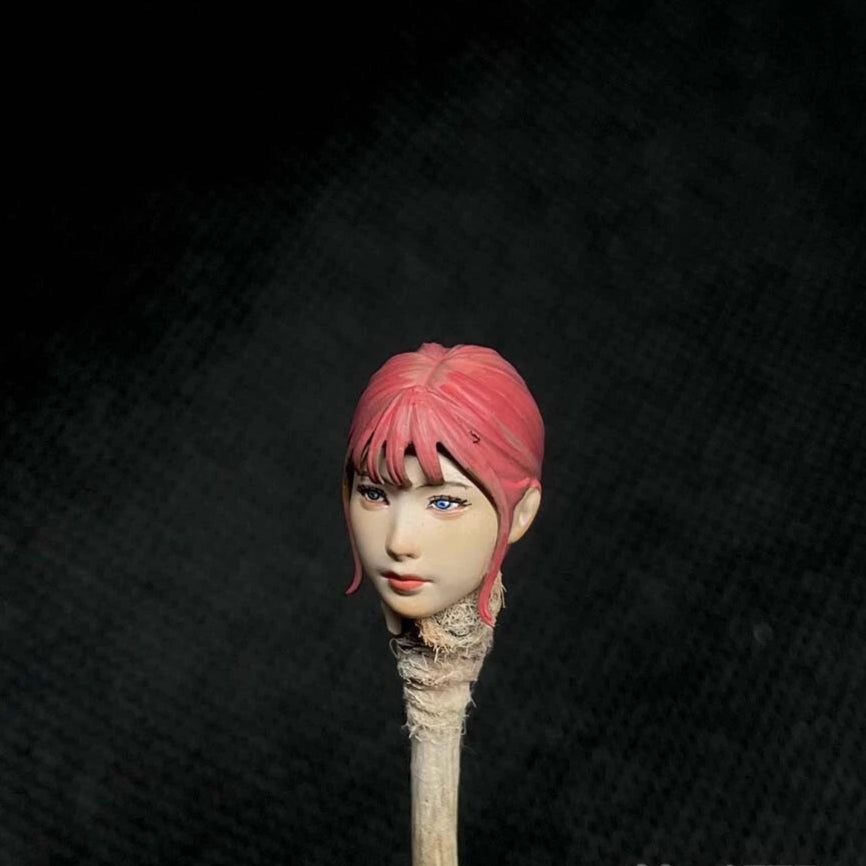 Premium Pink Hair Female 1/18 Scale Action Figure Head