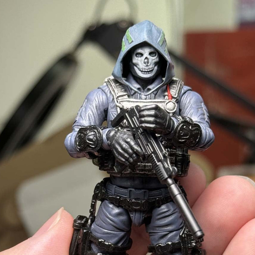 Premium 1/18 Ghost Man Head Sculpt for Joytoy Action Figures