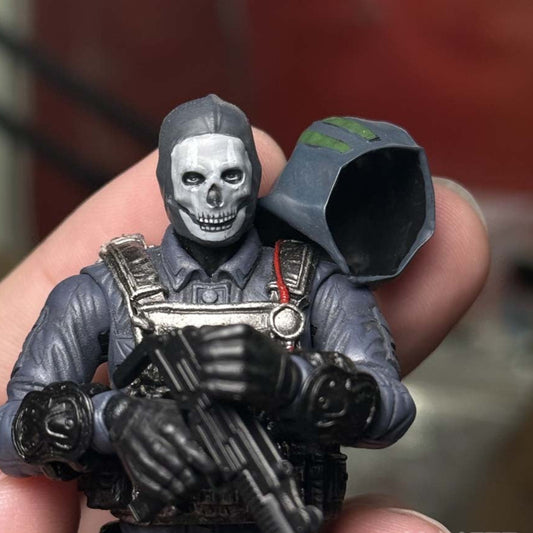 Premium 1/18 Ghost Man Head Sculpt for Joytoy Action Figures