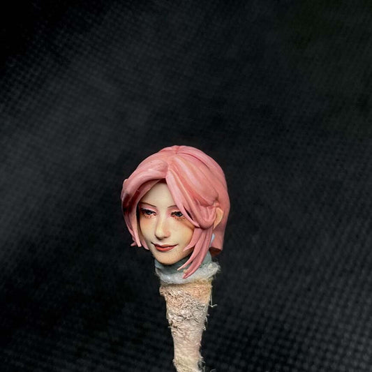 Premium 1/18 Beauty Maid Female Soldier Head for Action Figure