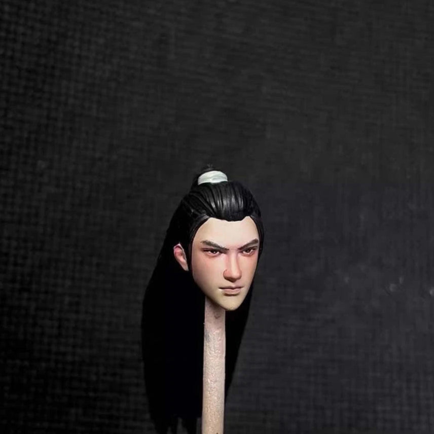 Premium 1/18 Scale Long Hair Male Head Sculpt for 3.75-inch Action Figures