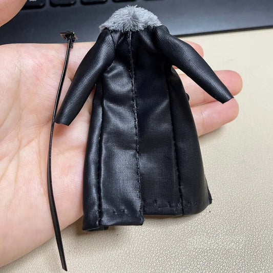1/18 Leather Fur Collar Trenchcoat Jacket with Belt for 3.75" Male Figure