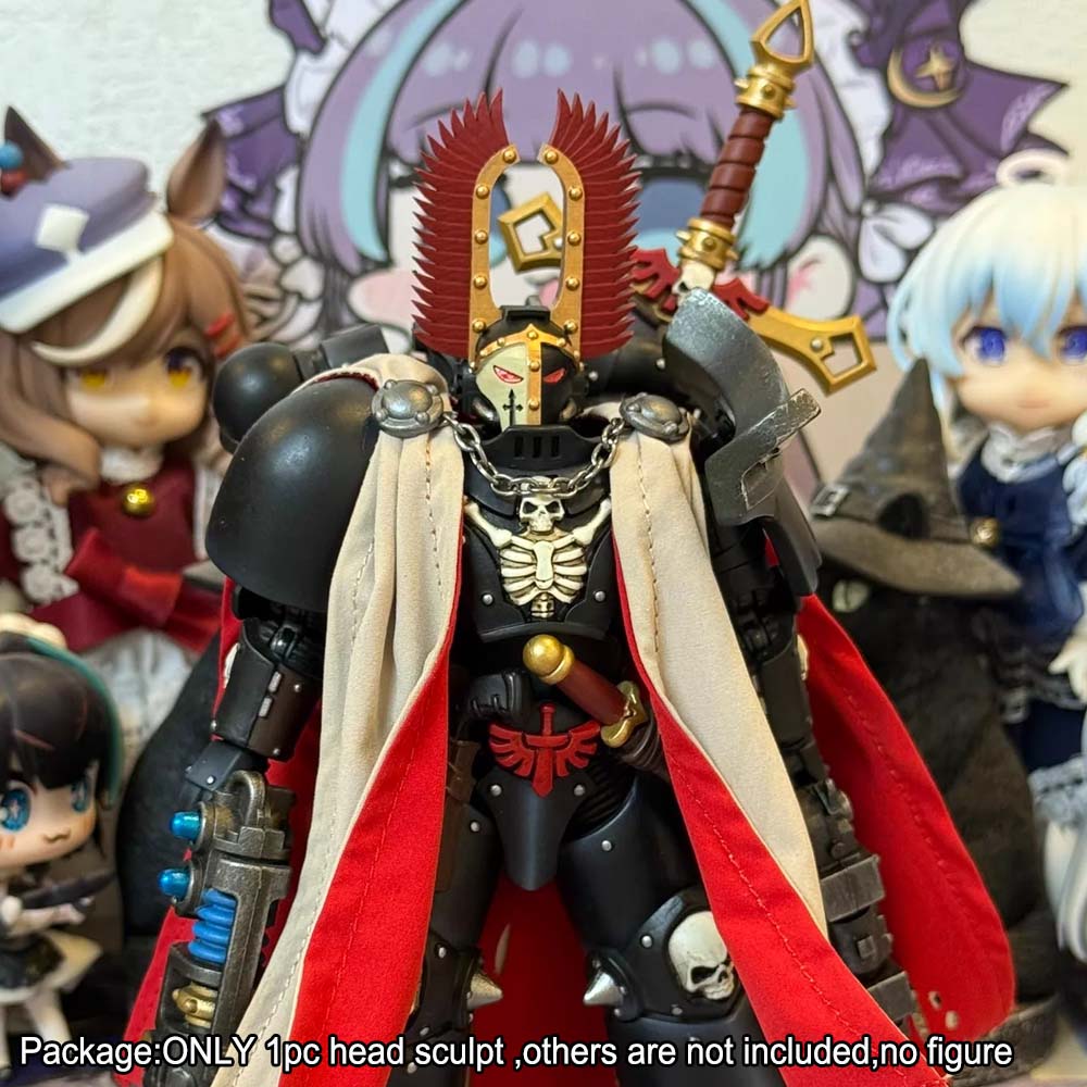 【PRE-ORDER】New Premium 1/18 Man Head Sculpt For Joytoy Warhammer Dark Angels Action Figure