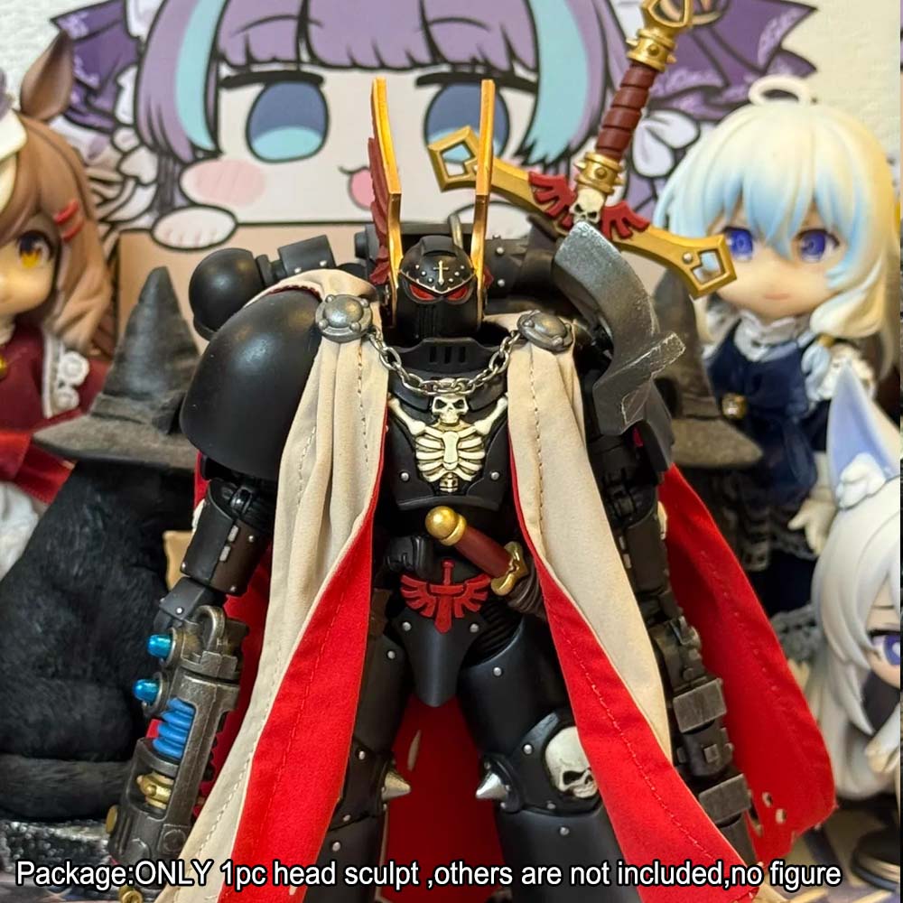 【PRE-ORDER】Premium 1/18 Black Man Head Sculpt For Joytoy Warhammer 40k Dark Angels Action Figure