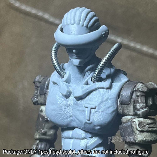 Unpainted 1/18 Dan Head Sculpt Model For 3.75'' Acid Rain Joytoy Action Figure