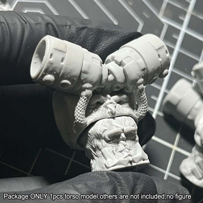 Unpainted 1/18 Punk Torso Chest Model For 3.75" Joytoy Acid Rain Action Figure