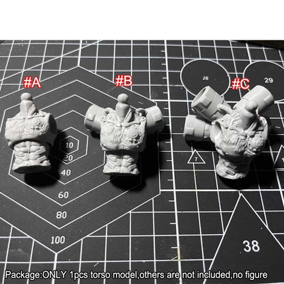 Unpainted 1/18 Punk Torso Chest Model For 3.75" Joytoy Acid Rain Action Figure