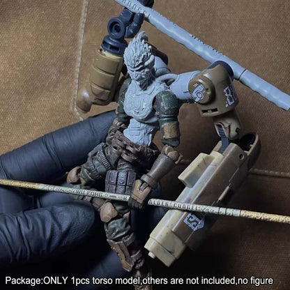 Unpainted 1/18 Punk Torso Chest Model For 3.75" Joytoy Acid Rain Action Figure