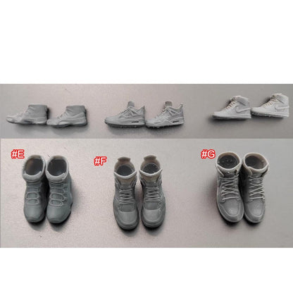 Unpainted 1/18 Shoes Model For 3.75" Figure Joytoy Planet Green Valley Joytoy