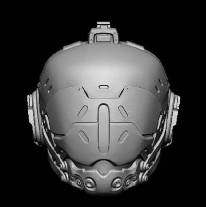 #B Unpainted 1/12 Titan fall Male Head Sculpt Soldier Head For 6" Action SHF Figure