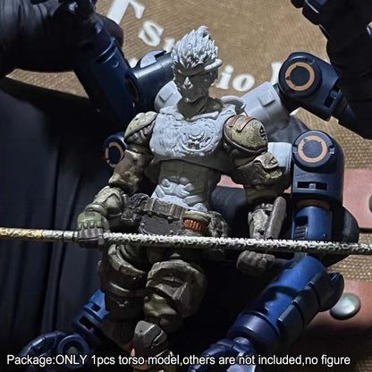 Unpainted 1/18 Punk Torso Chest Model For 3.75" Joytoy Acid Rain Action Figure