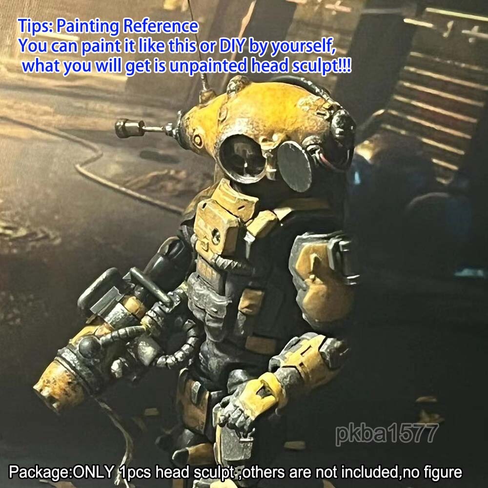 Unpainted 1/18 Punk Head Sculpt Male Helmet For 3.75'' Figures Acid Rain Joytoy