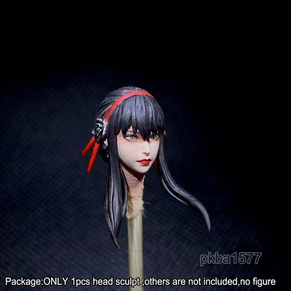 【PRE-ORDER】NEW Premium 1/18 Long Hair Female Girl Head Sculpt Soldier Head For 3.75" Figure