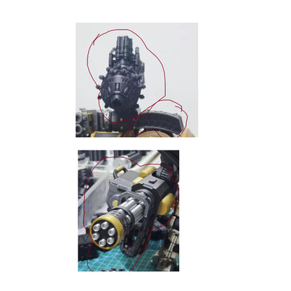 3pcs Unpainted Kits Gun Weapons For Joytoy Warhammer 40k Iron Ring