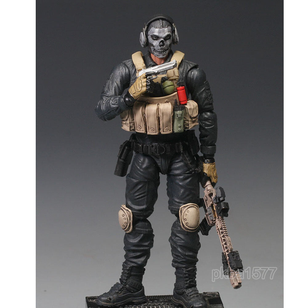 Pre-sale Premium 1/18 3.75" Vest Cloak Ghost Figure Head Sculpt Weapon Headphone