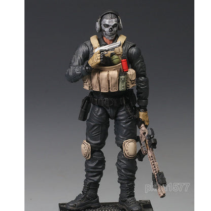 Pre-sale Premium 1/18 3.75" Vest Cloak Ghost Figure Head Sculpt Weapon Headphone