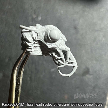 Unpainted 1/18 Insect Moth Head Sculpt Soldier Head Model For 3.75'' Figure