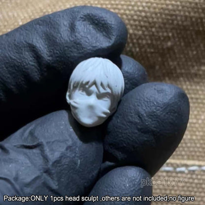 Unpainted 1/18 Young Boy Man Head Sculpt For 3.75 Acid Rain Joytoy Action Figure