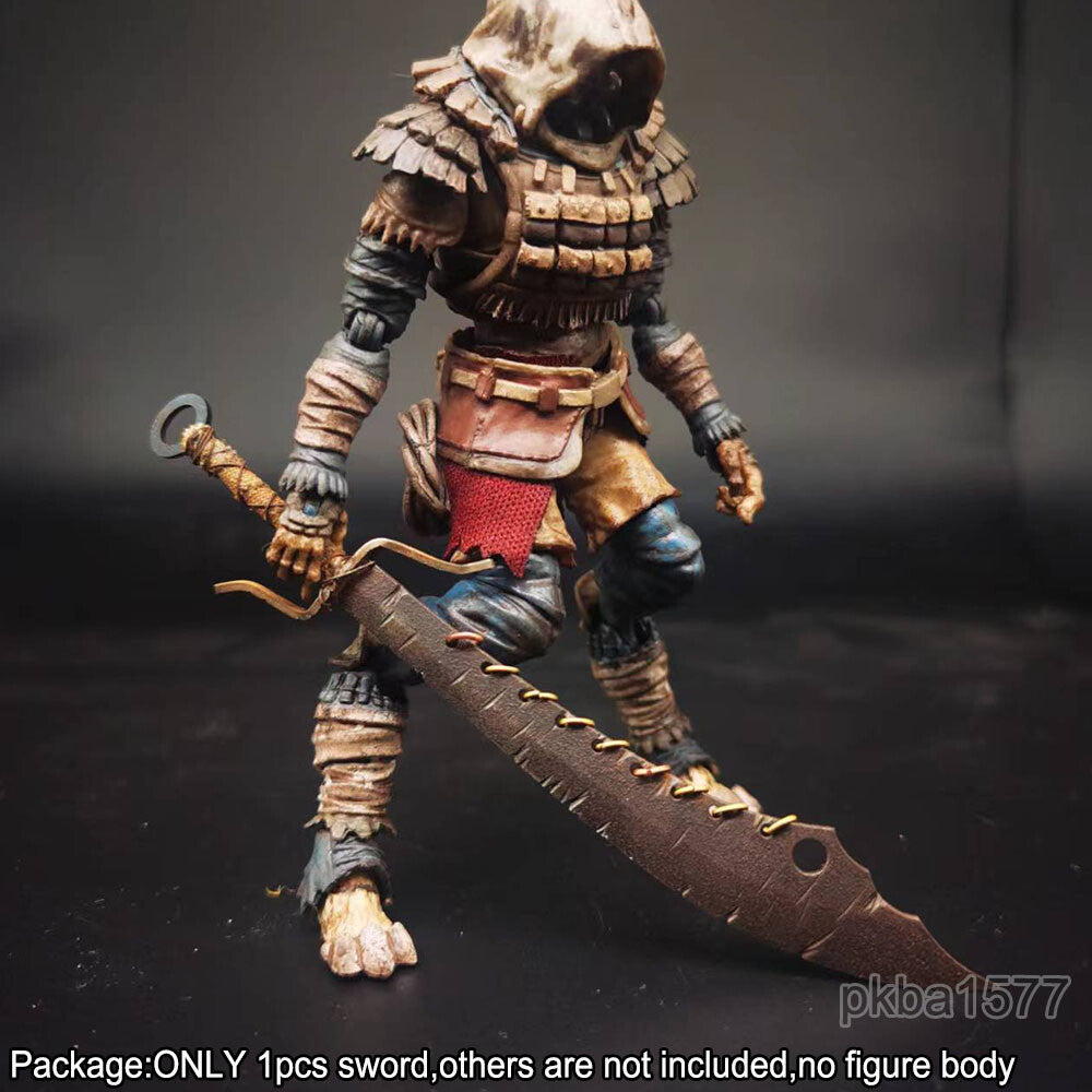 【PRE-ORDER】Handmade 1/18 Metal War-damaged Nine Ring Knife Sword Weapon For 3.75'' Figure