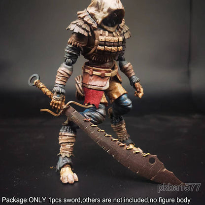 【PRE-ORDER】Handmade 1/18 Metal War-damaged Nine Ring Knife Sword Weapon For 3.75'' Figure