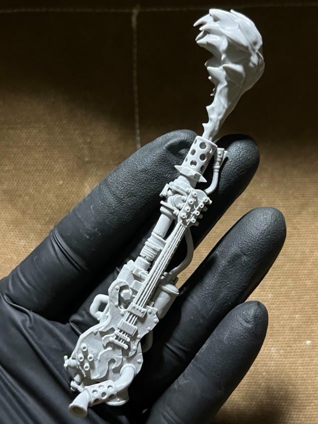Unpainted 1/18 Punk Guitar Model For 3.75'' Acid Rain Joytoy Action Figure