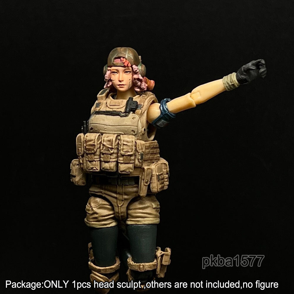 【PRE-ORDER】NEW Premium 1/18 Female Head Sculpt Soldier Head For 3.75" Joytoy Action Figure