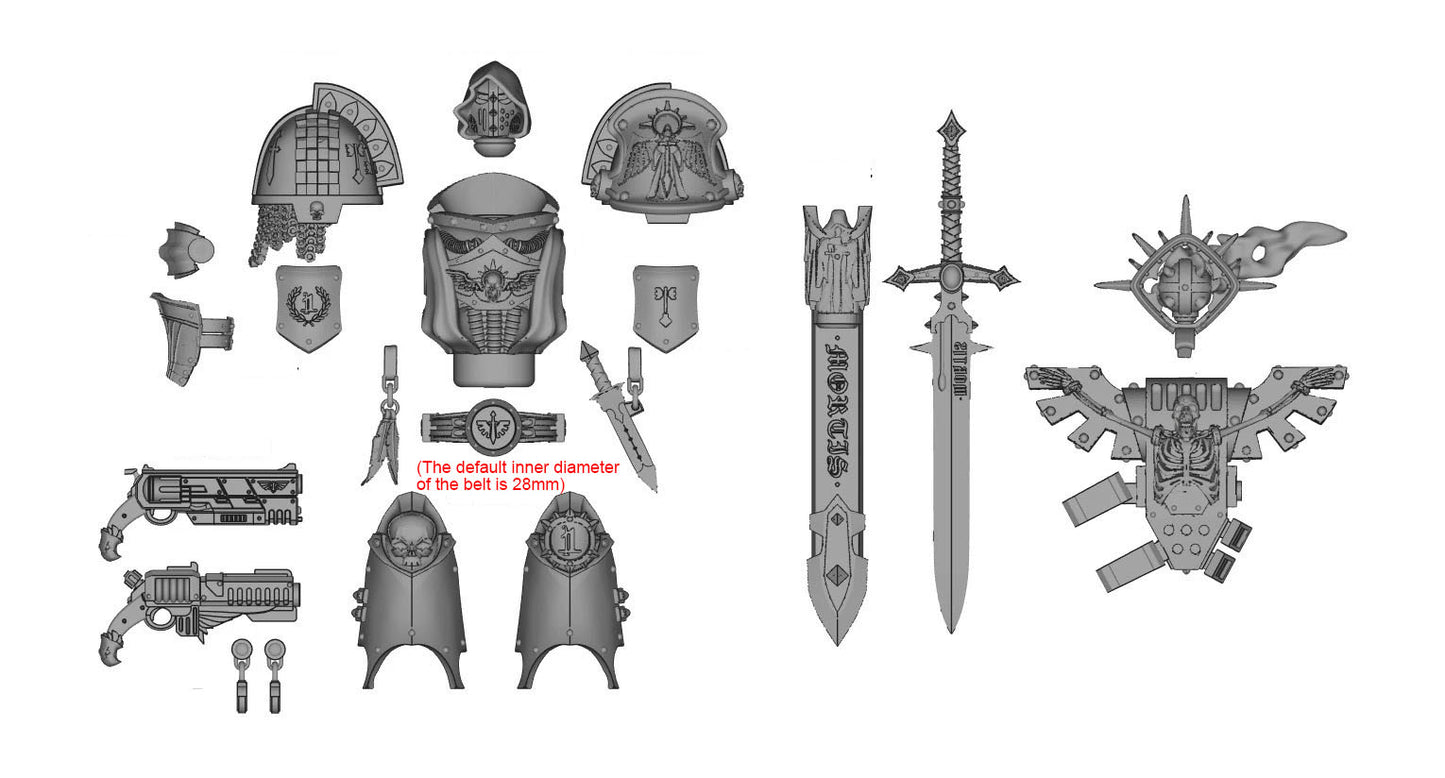 【PRE-ORDER】New Unpainted Kits For Joytoy warhammer 40K Dark Angel Figure Body