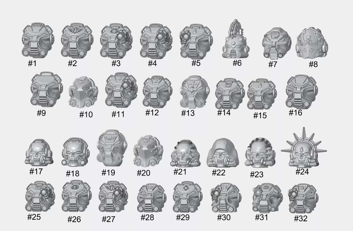 Unpainted Man Head Sculpt For joytoy Warhammer 40k 10th Edition Terminator Action Figure
