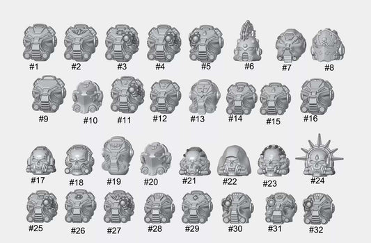 Unpainted Man Head Sculpt For joytoy Warhammer 40k 10th Edition Terminator Action Figure