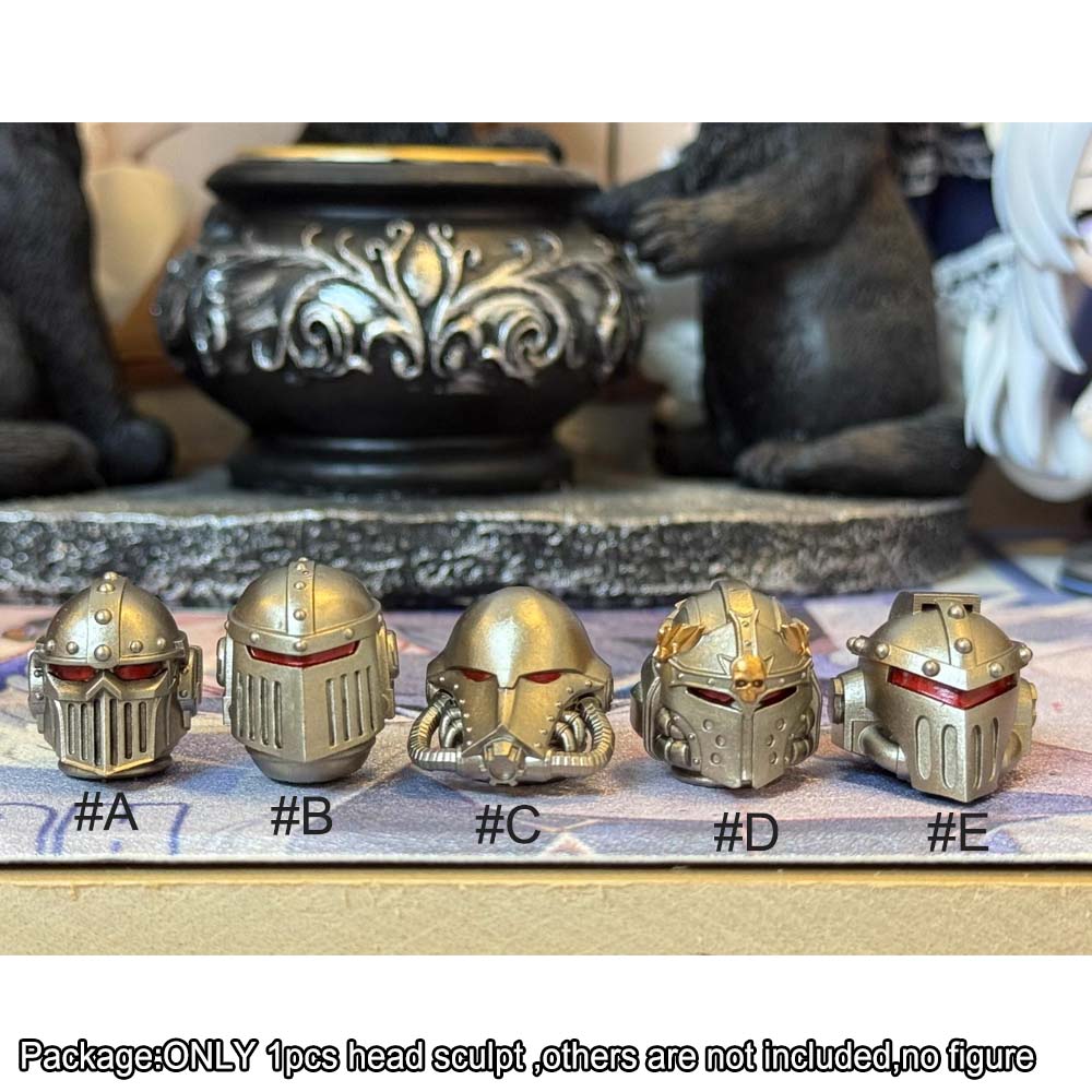 【PRE-ORDER】Premium Painted Man Head Sculpt For joytoy Warhammer 40k Iron Warriors Dantioch MK3 MK6