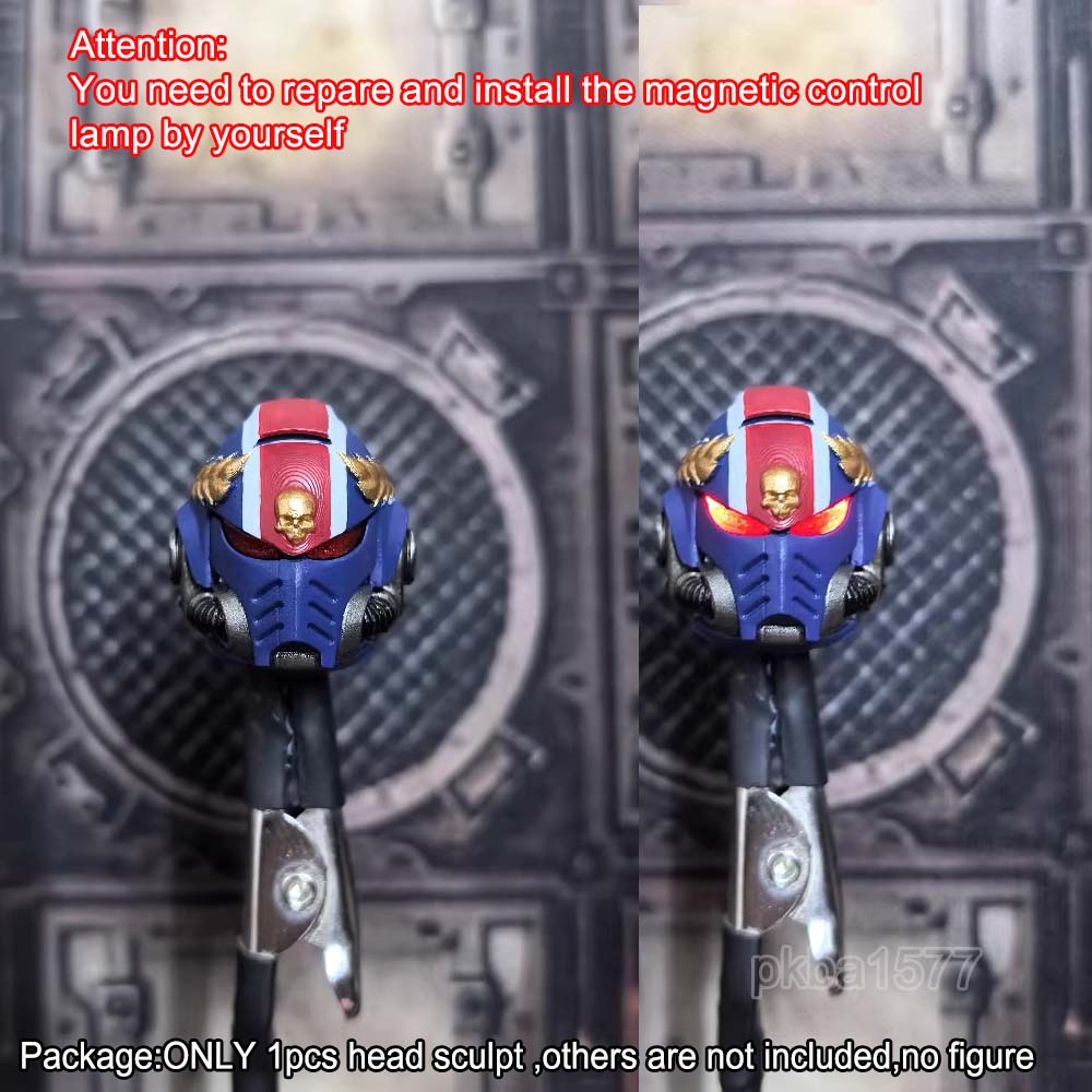 【PRE-ORDER】Premium Painted Light Eyes Up Titus Head Sculpt For Joytoy Warhammer 40k Figure