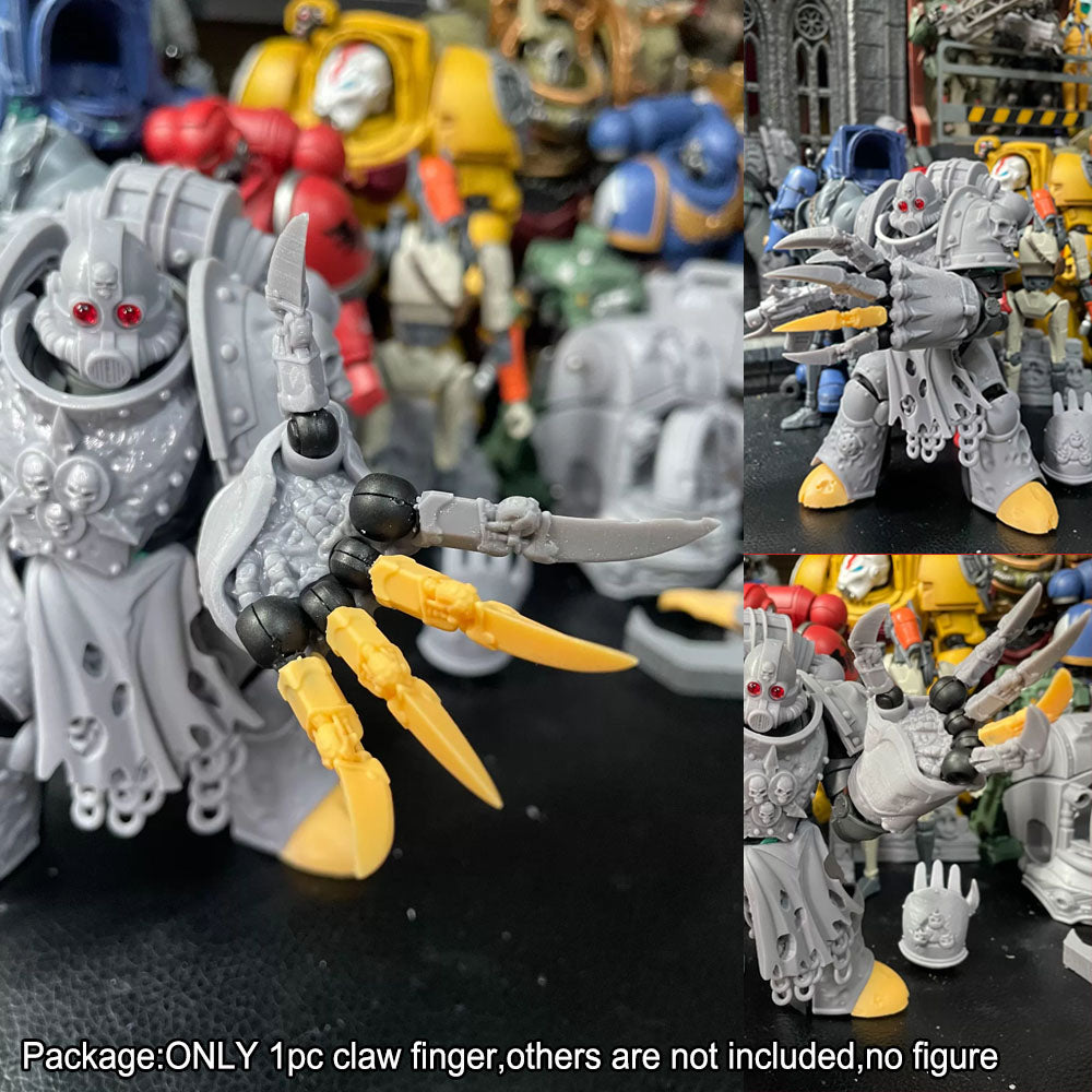 PRE‑ORDER Single Unpainted Articulated Claw Fingers Hand for JoyToy Warhammer 40K Figure