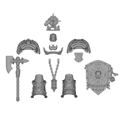【PRE-ORDER】Unpainted Parts Kits For Joytoy war hammer 40K Black Templars Cataphractii Terminator figure body