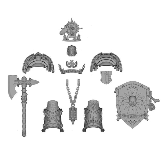【PRE-ORDER】Unpainted Parts Kits For Joytoy war hammer 40K Black Templars Cataphractii Terminator figure body
