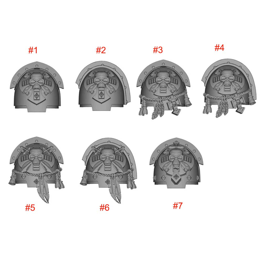 Single Unpaintd Shoulder Pauldron Pad For joytoy warhammer 4.0 Deathwing Terminator Figure